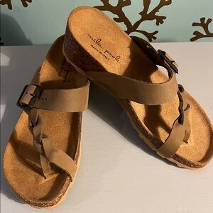 Mila Paoli Brown Braided Sandals